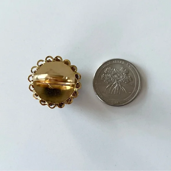 ⭐️ Vintage Handmade Rhinestone Cluster Adjustable Cocktail Ring - Picture 9 of 9